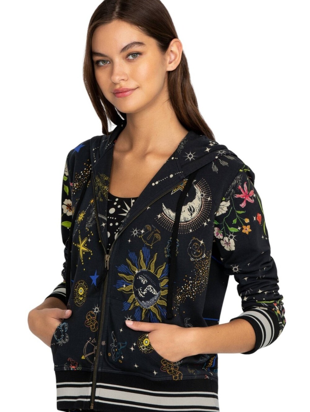 Johnny Was Celestine Zip Up Hoodie Sz. M - Picture 2 of 7